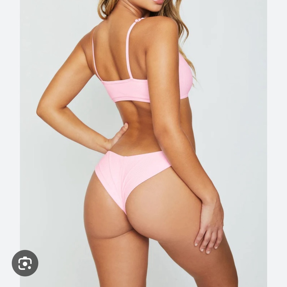 Frankie’s ribbed Greer bottoms light pink